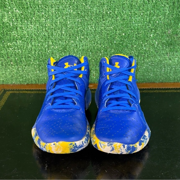 Under Armour Jet ‘21 Royal Blue Yellow 3024794-400 Gradeschool Boys Size 4.5Y - Picture 2 of 6